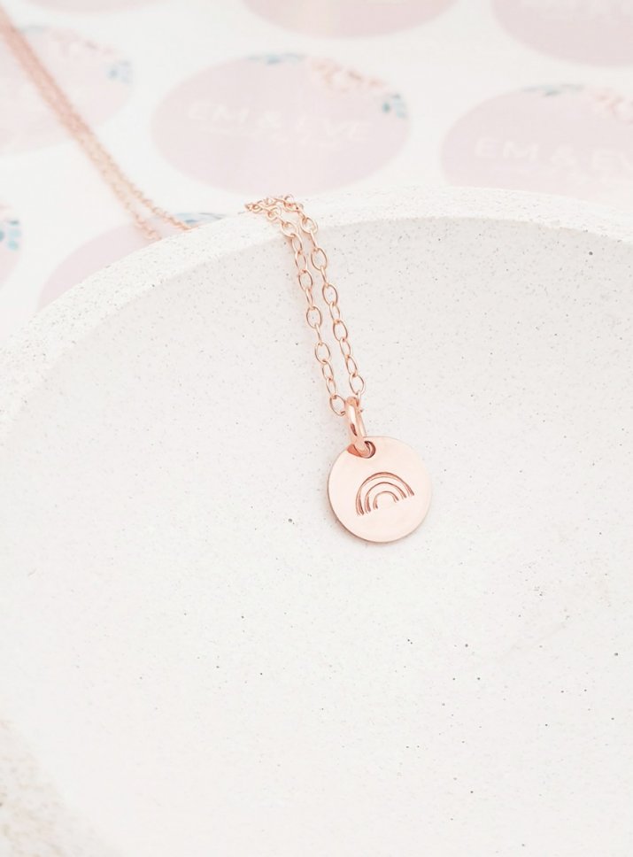 Rose Gold Rainbow necklace