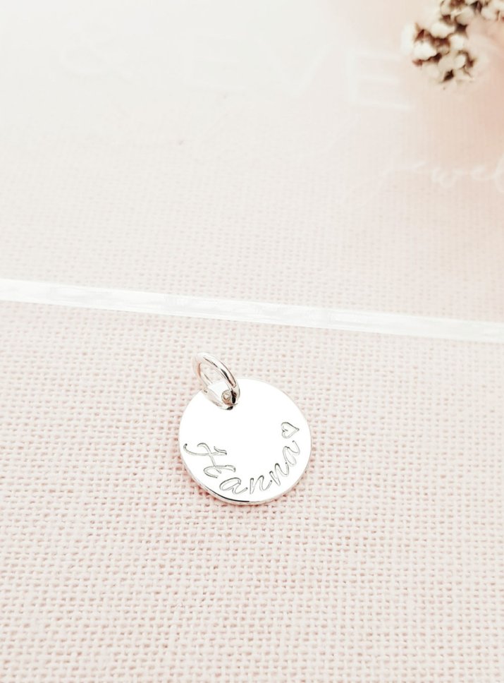 sterling hand stamped pendant