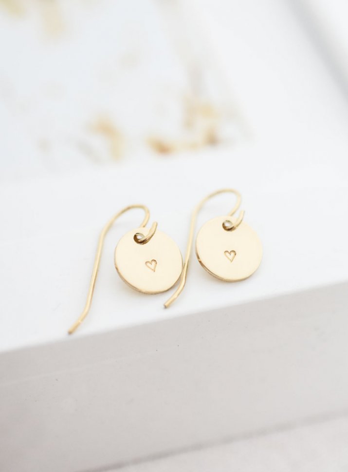 personalised gold earrings