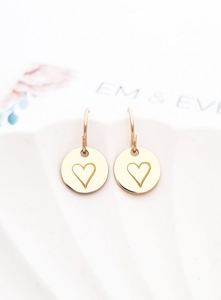 Heart Earrings - Gold 
