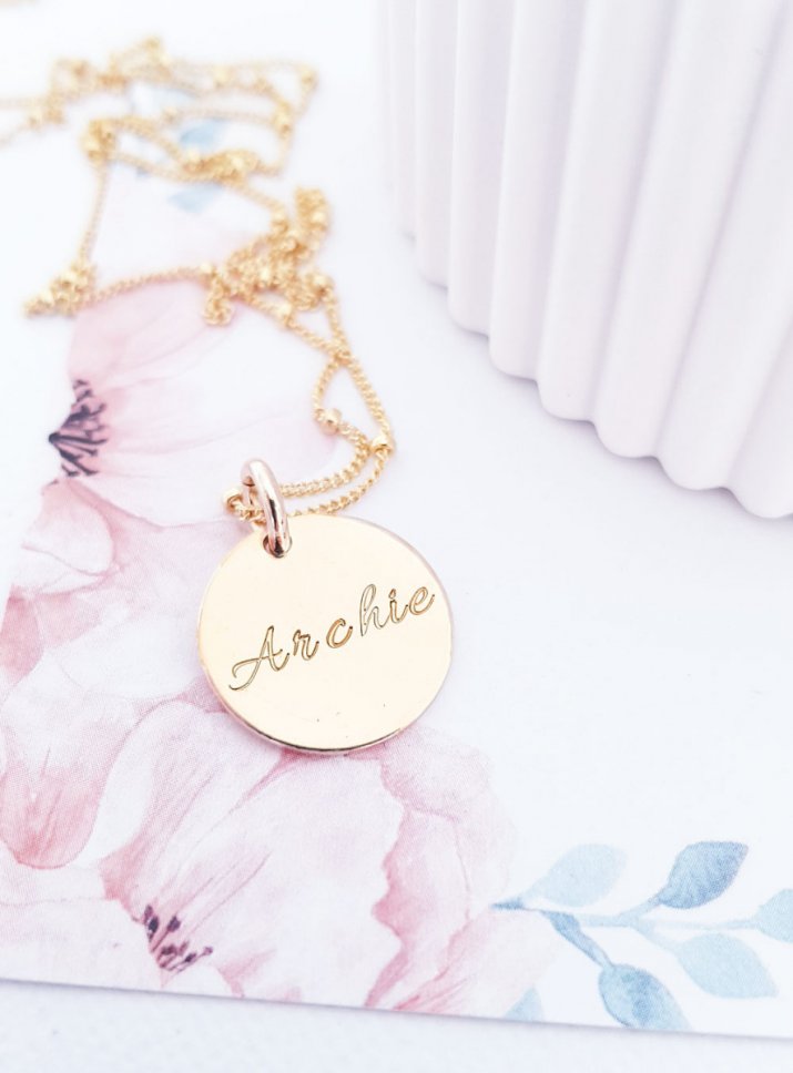 gold necklace with name