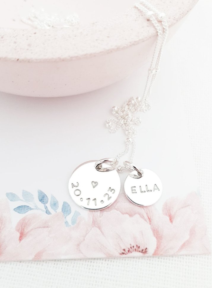 NAME AND DATE NECKLACE