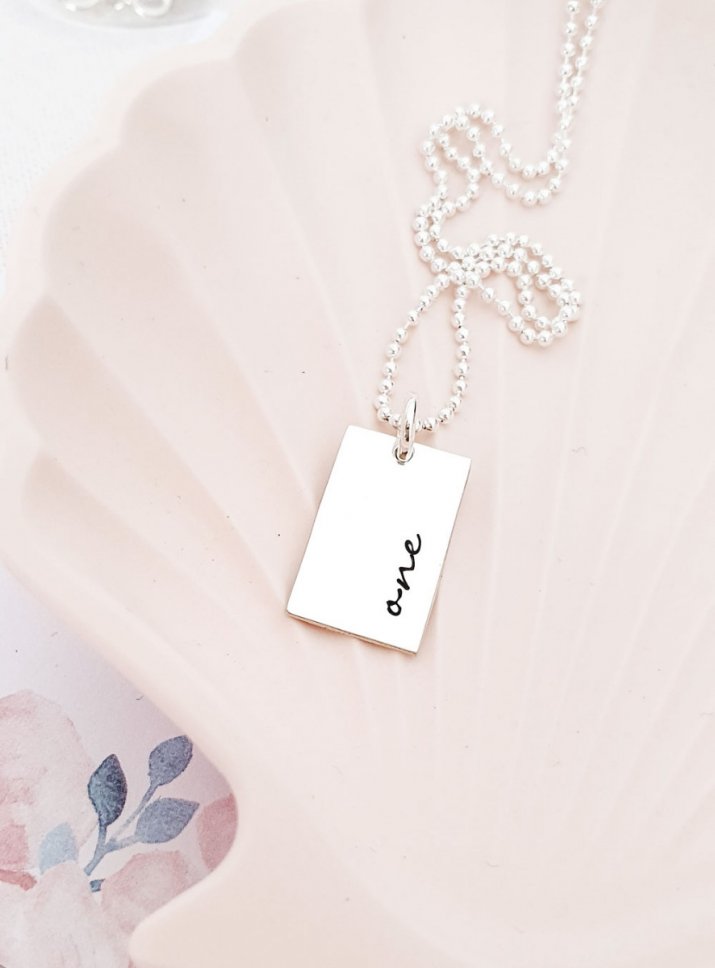 sterling tag necklace